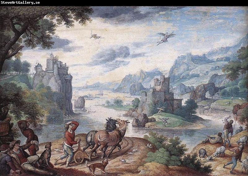 unknow artist Landscape with the Fall of Icarus